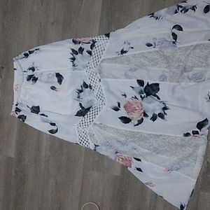 Long flower skirt